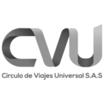 Logotipo CVU, Círculo de viajes Universal, cliente de Rise Latam Colombia